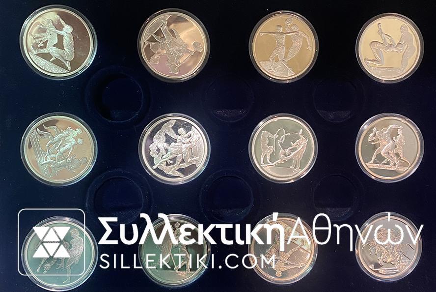 Πλήρες σετ 12 Νομίσματα  Ολυμπιακών αγώνων Αθήνας 2004