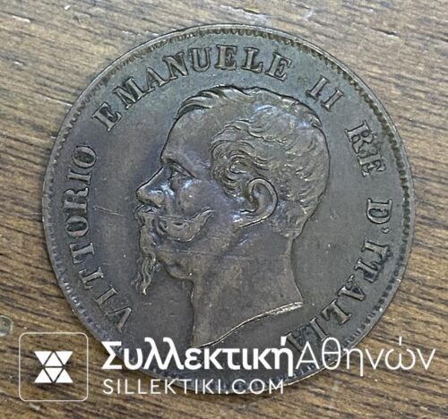 ITALY 5 Centesimi 1861 XF