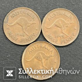 ΑΥΣΤΡΑΛΙΑ 3 Χ 1/2 Πένες 1949