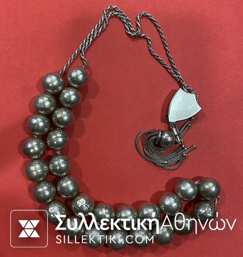 SILVER LARGE GREEK ROSARY