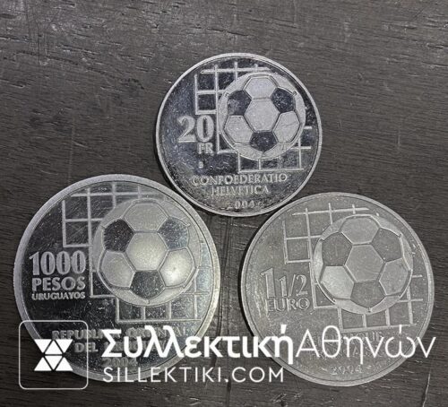 3 Silver Coins Mundial 2004