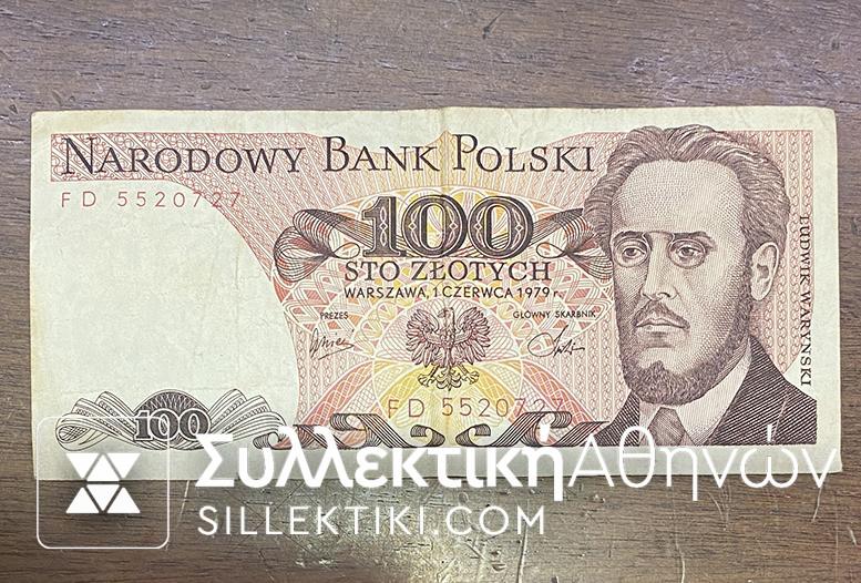 POLAND 100 Zloty 1979 VF+