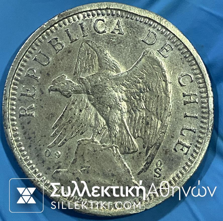 CHILE 5 Pesos 1927 VF+