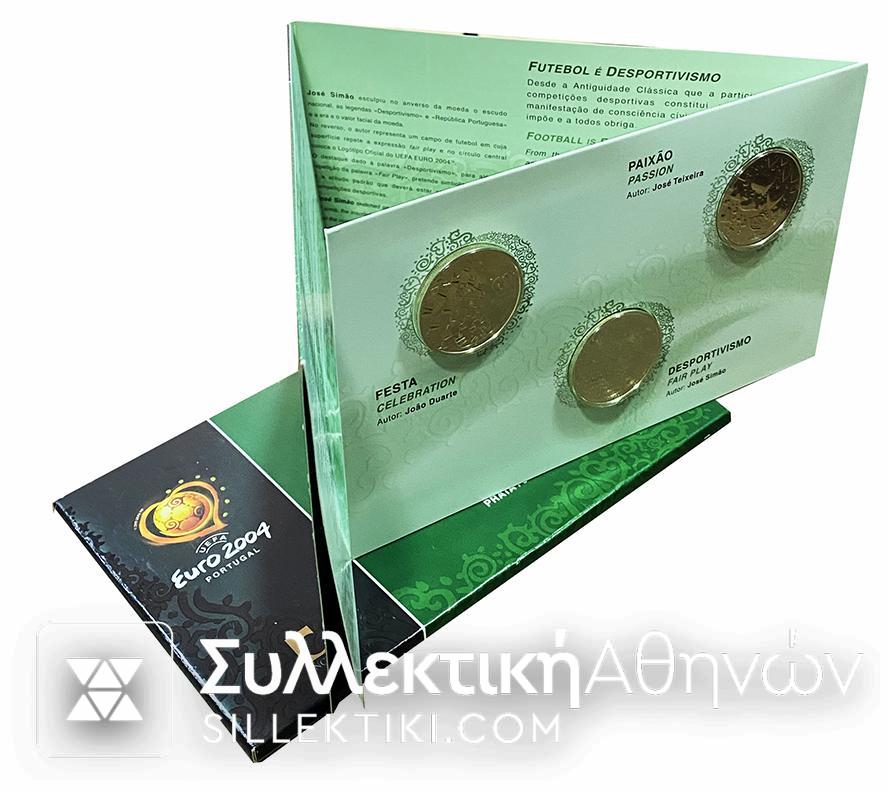 ΠΟΡΤΟΓΑΛΙΑ -Set UEFA EURO 20034 Commemorative Football Collector Coins