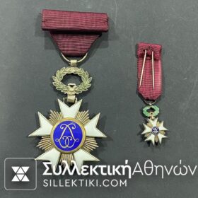 ΒΕΛΓΙΟ Μετάλλιο και Μινιατούρα Order Of Crown