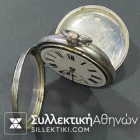 Ασημένιο ρολόι τσέπης 50 mm αντίκα