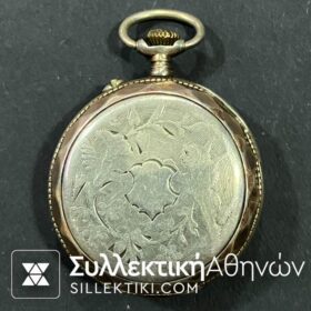 Μικρό Ασημένιο σκαλιστό με χρυσόματα Ρολόι τσέπης ή κρεμαστό 28 mm Δεν λειτουργεί