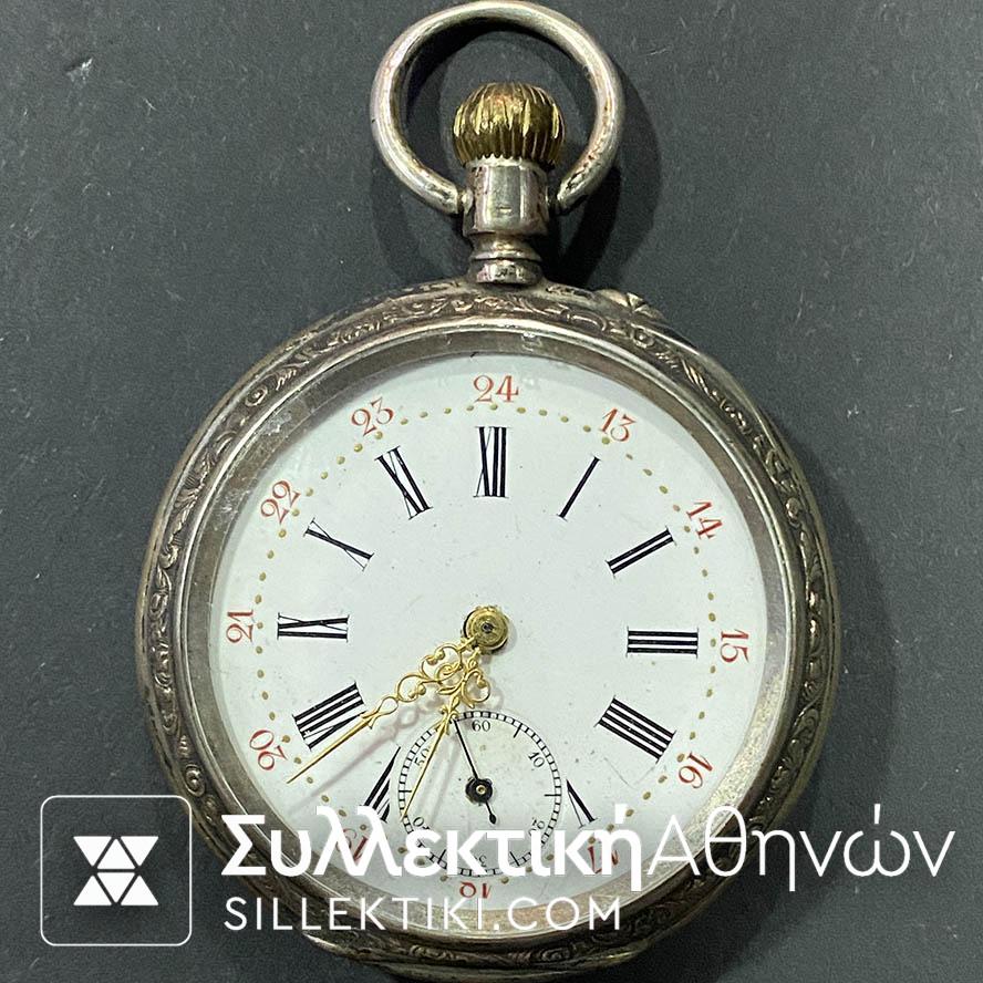 Silver Pocket Watch 50 mm Depose Working ?