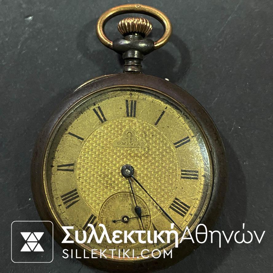 Ρολόι τσέπης 40 mm OMEGA με χρυσές λεπτομέριες