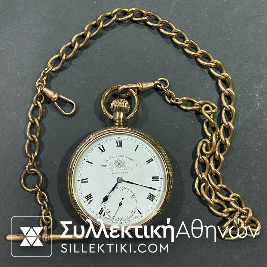 Pocket Watch 50 mm Thoss Russell $ Son LIVERPOOL 50 mm