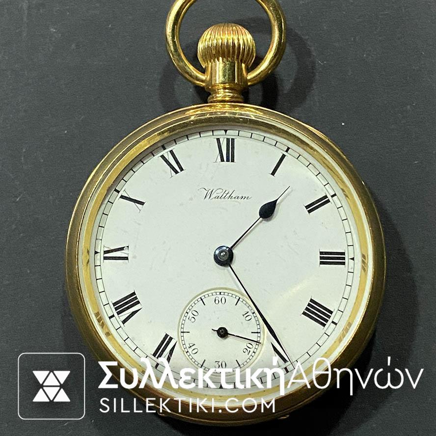 Pocket Watch Waltham - case Elgin Working 50 mm