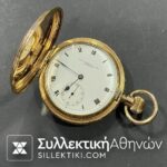 Επίχρυσο ρολόι τσέπης THOS RUSSELL & SON Liverpool Σε λειτουργία 50 mm