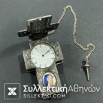 Μοναδικό Ρολόι Τσέπης ολοσκάλιστο Ασημένιο Αντίκα με κλειδί σε λειτουργία