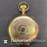 Επίχρυσο Ρολόι Τσέπης Waltham 50 mm σε λειτουργία