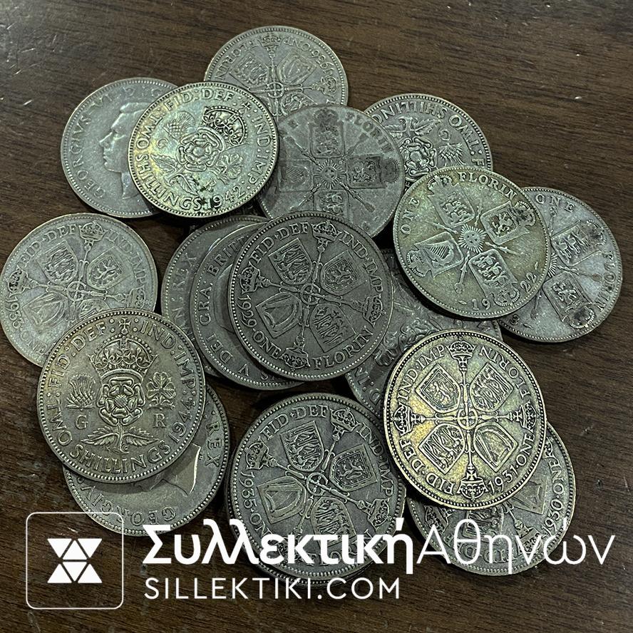 coins florin britain lot