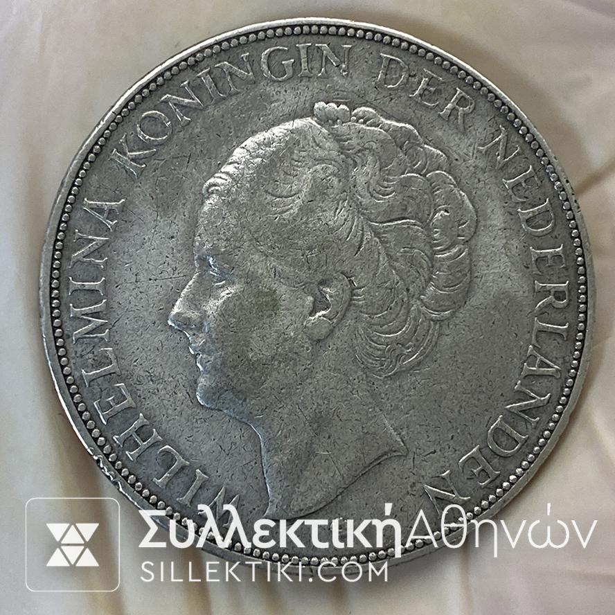 NETHERLAND  2 1/2 Gulden 1930 XF