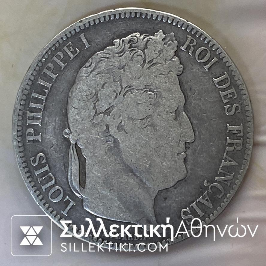 Coin, France, Louis-Philippe, 5 Francs, 1842