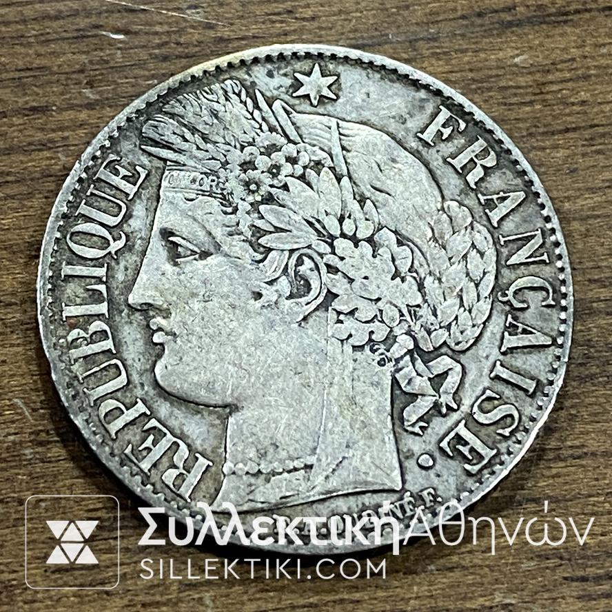 france 1887 silver coin