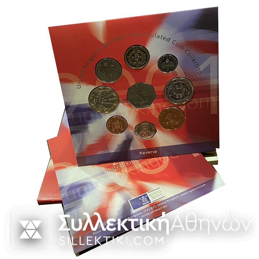 UNITED KINGDOM UNCIRCULATED COIN COLLECTION 2001