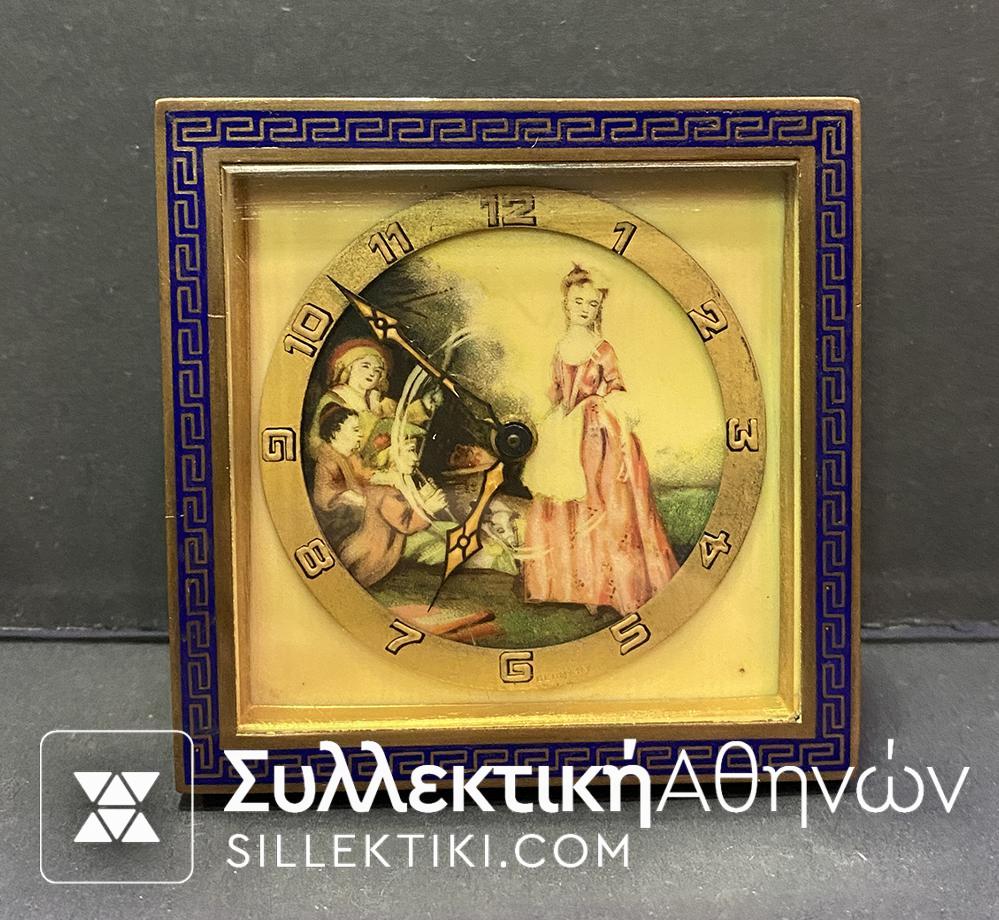 Ρολόι Αντίκα κομοδίνου 8 ημερών με ζωγραφιστή πλάκα KIENZE