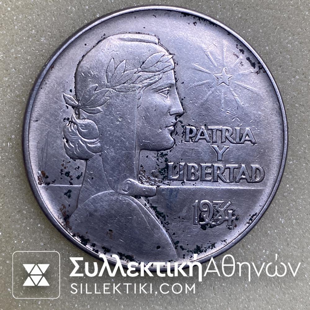PATRIA LIBERTAD 1934 SILVER COIN PESO