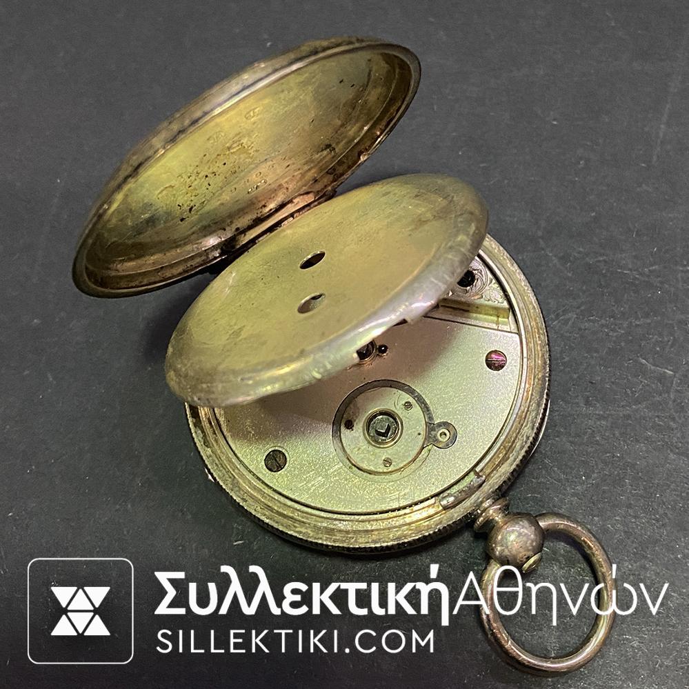 ρολοι τσεπης ασημενιο παλιο