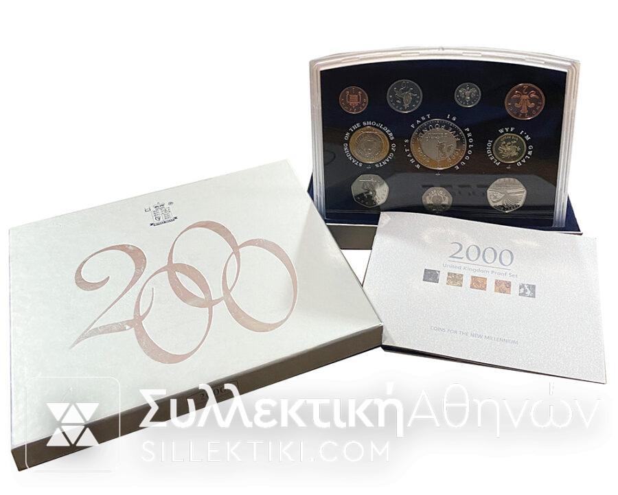 prof set 2000 millennium coin united kingdom