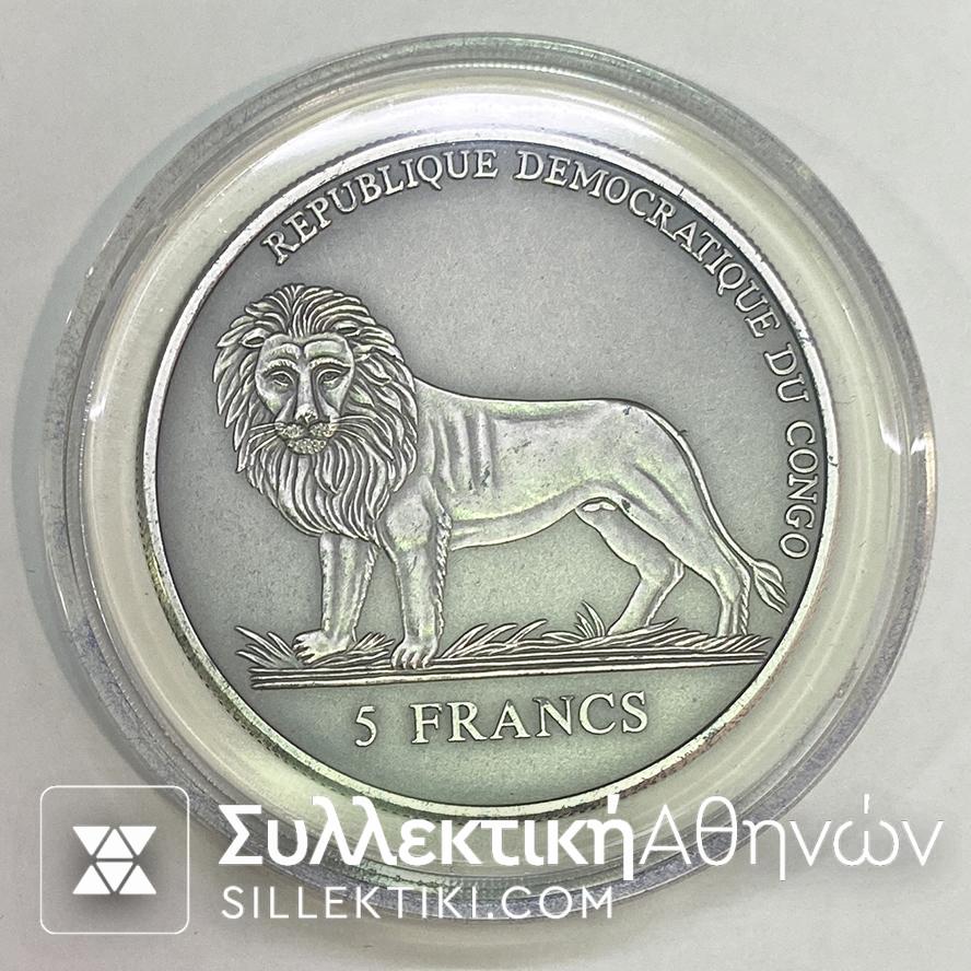 ΚΟΝΓΚΟ Νόμισμα 5 Φράγκα με ημερολόγιο 50 ετών 1995-2044