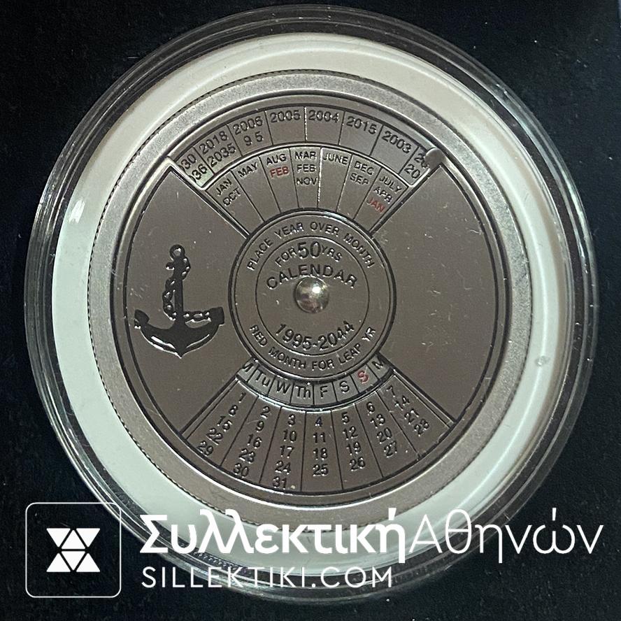 ΚΟΝΓΚΟ Νόμισμα 10 Φράγκα με ημερολόγιο 50 ετών 1995-2044