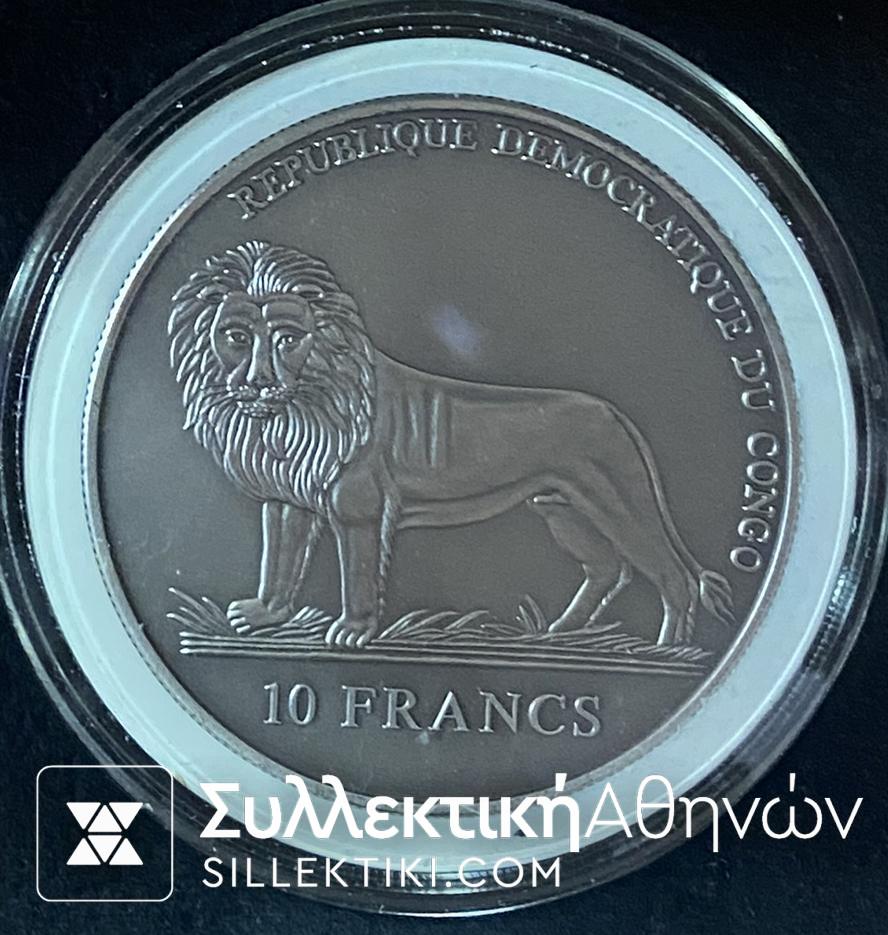 ΚΟΝΓΚΟ Νόμισμα 10 Φράγκα με ημερολόγιο 50 ετών 1995-2044