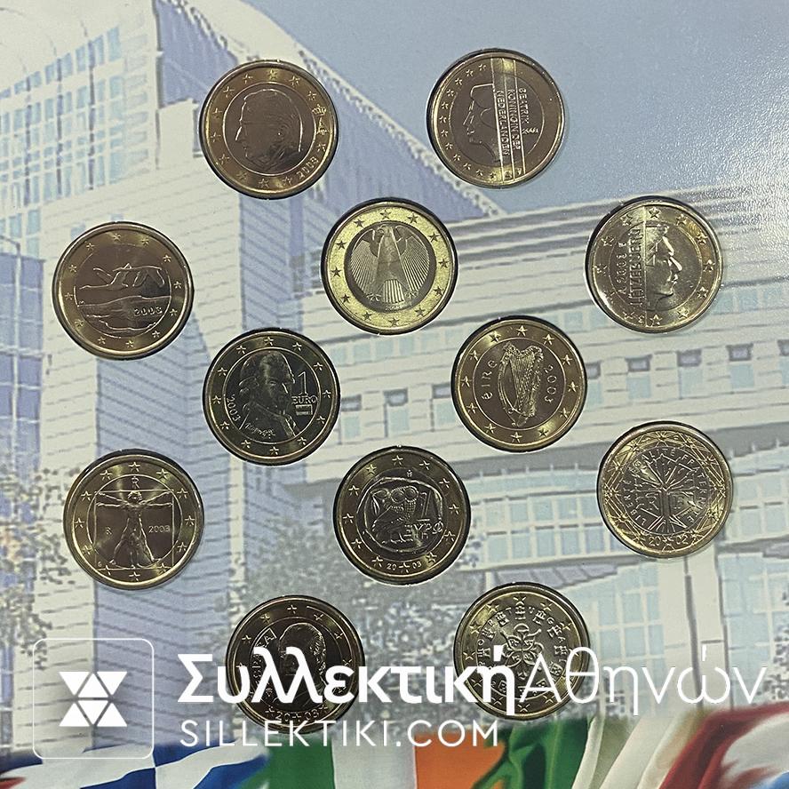 PRESIDENCY SET EURO 2003 With Greek- and Italian Medals