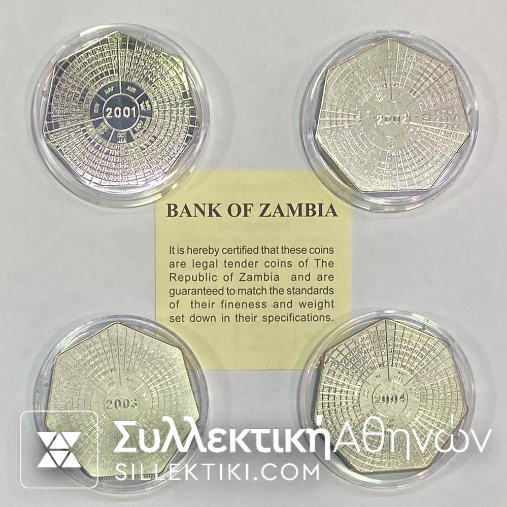 ZAMBIA $ COINS HEPTAGONIAN CALENDAR OF 1000 Kwacha