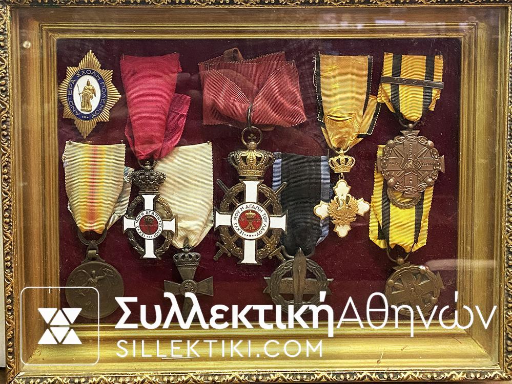 Part Of 9 Greek Medals-Orders Military Of IWW and IIWW
