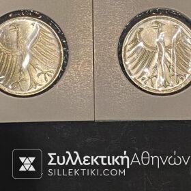 GERMANY 2 X 5 Mark 1974 F and G BU