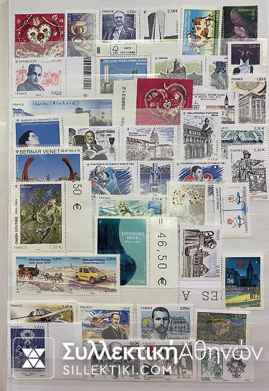 ΓΑΛΛΙΑ Μεγάλη Συλλογή Γραμματοσήμων σε Ευρώ Ασφράγιστα