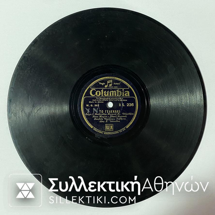 Δίσκος Γραμμοφώνου "ΤΟ ΓΕΛΕΚΑΚΙ" Μωρέτη- Κυριακός + "ΒΑΓΓΕΛΙΤΣΑ¨