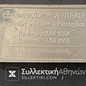GERMANY Silver Bar 999 Franfurkt Bank