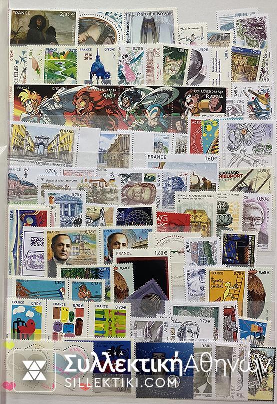 FRANCE Collection Timber Stamps All in Euro 550 F.V. MNH