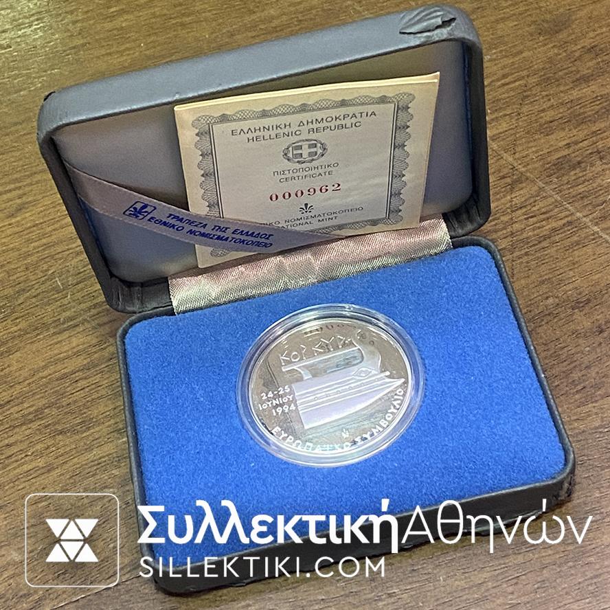 1 ECU Ασημένιο Proof Μετάλλιο 1994 Τραπέζα Ελλάδος ΚΕΡΥΡΑΣ