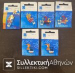 Set of 6 Olympic Pins Of Olympic Games Of Athens 2004 MASCOT