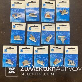 Amazing Collection With 13 Official Olympic Pins From Olympic Games in Athens 2004