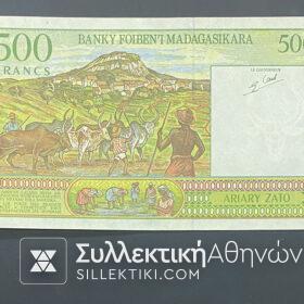 MADAGASKARA 500 Franc Banknote UNC