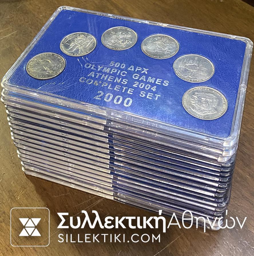 OFFER 17 COMPLETE AU and UNC Sets Greek Coins POST ONLY GREECE AND EUROPE