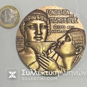 FRANCE MEDAL "FONDATION DE MARSEILLE GOO ANS AVANT.JC" "GYPTIS OFFRE LA COUPE A PROTIS' 'MASSILIA -CIVITAS"