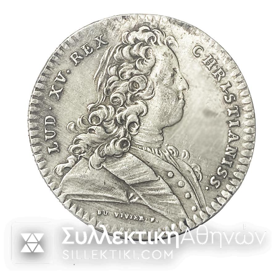 ΓΑΛΛΙΑ Ασημένιο Jeton 1724 Λουδοβίκου 15ου Άριστη κατάσταση