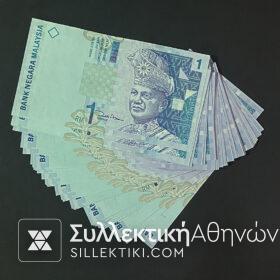 MALAYSIA 10 PCS OF PAPERMONEY 1 RINGGIT 2000 UNC
