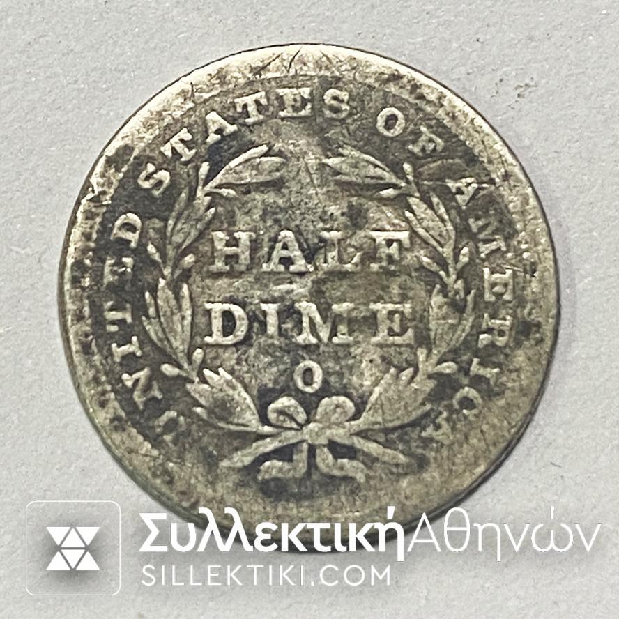 ΑΜΕΡΙΚΗ 1/2 Dime 1840 o Δυσεύρετο Ασημένιο Νόμισμα F+