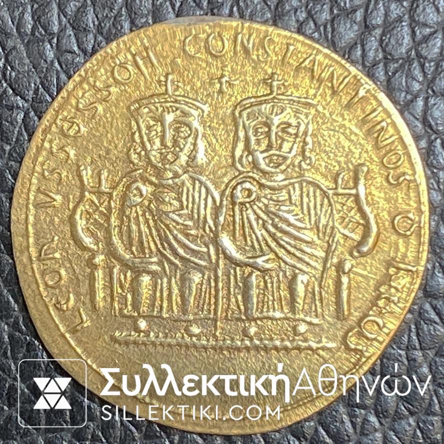 "ΦΛΟΥΡΙ ΚΩΝΣΤΑΝΤΙΝΑΤΟ" Πιστό αντίγραφο χρυσού νομίσματος