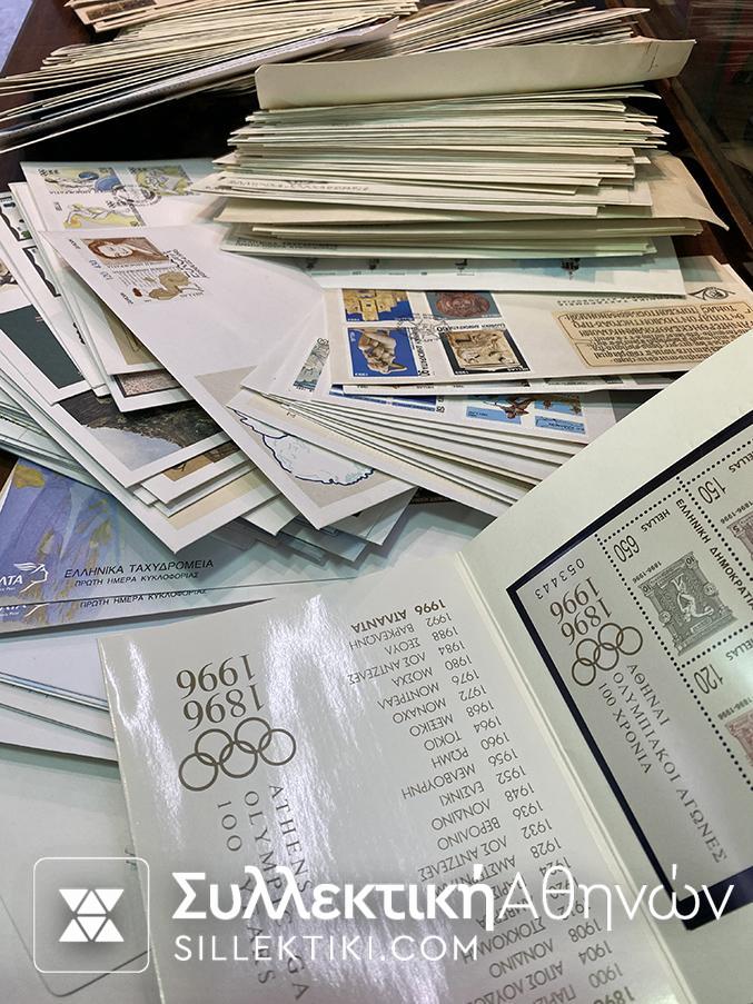 Collection Of Greece Stamps 1978-2002 FDC and Stamps sets