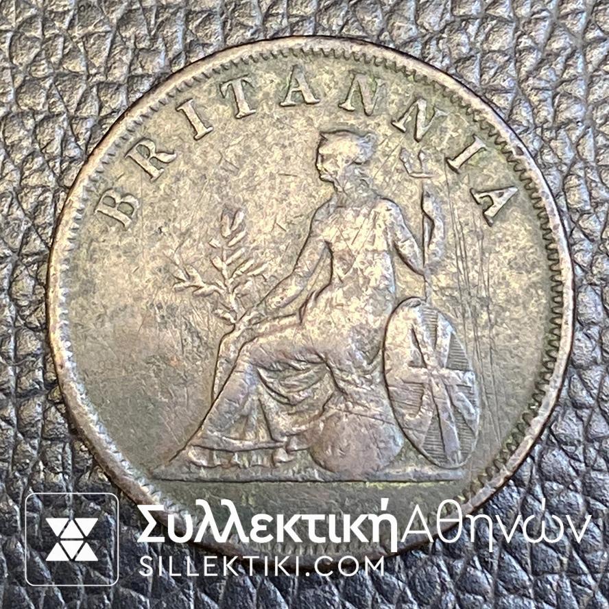 ΙΟΝΙΚΟΝ ΚΡΑΤΟΣ 1 Οβολός 1819 Χάλκινο Νόμισμα σε AXF